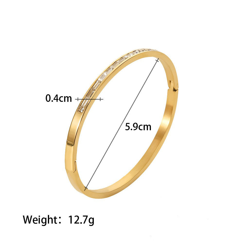 Grace Gold Diamond Bangle