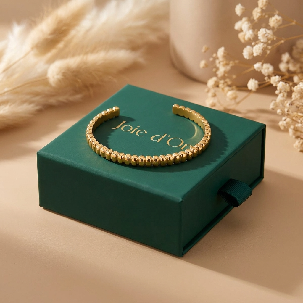 Emma Sculpted Gold Bangle