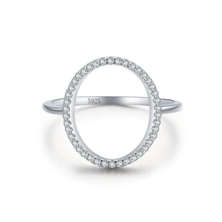 Luna Circle Silver Ring