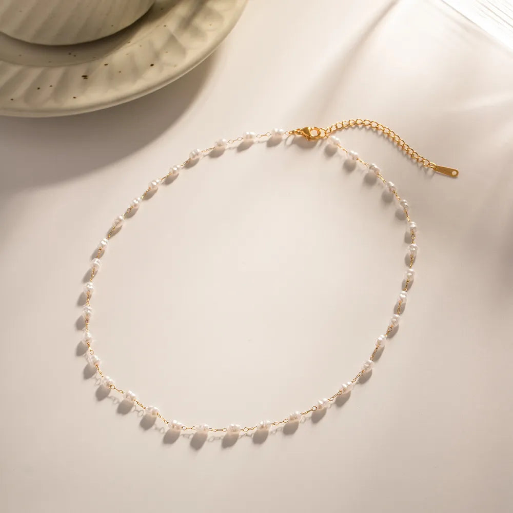 Valentina Tiny Baroque Pearl Necklace