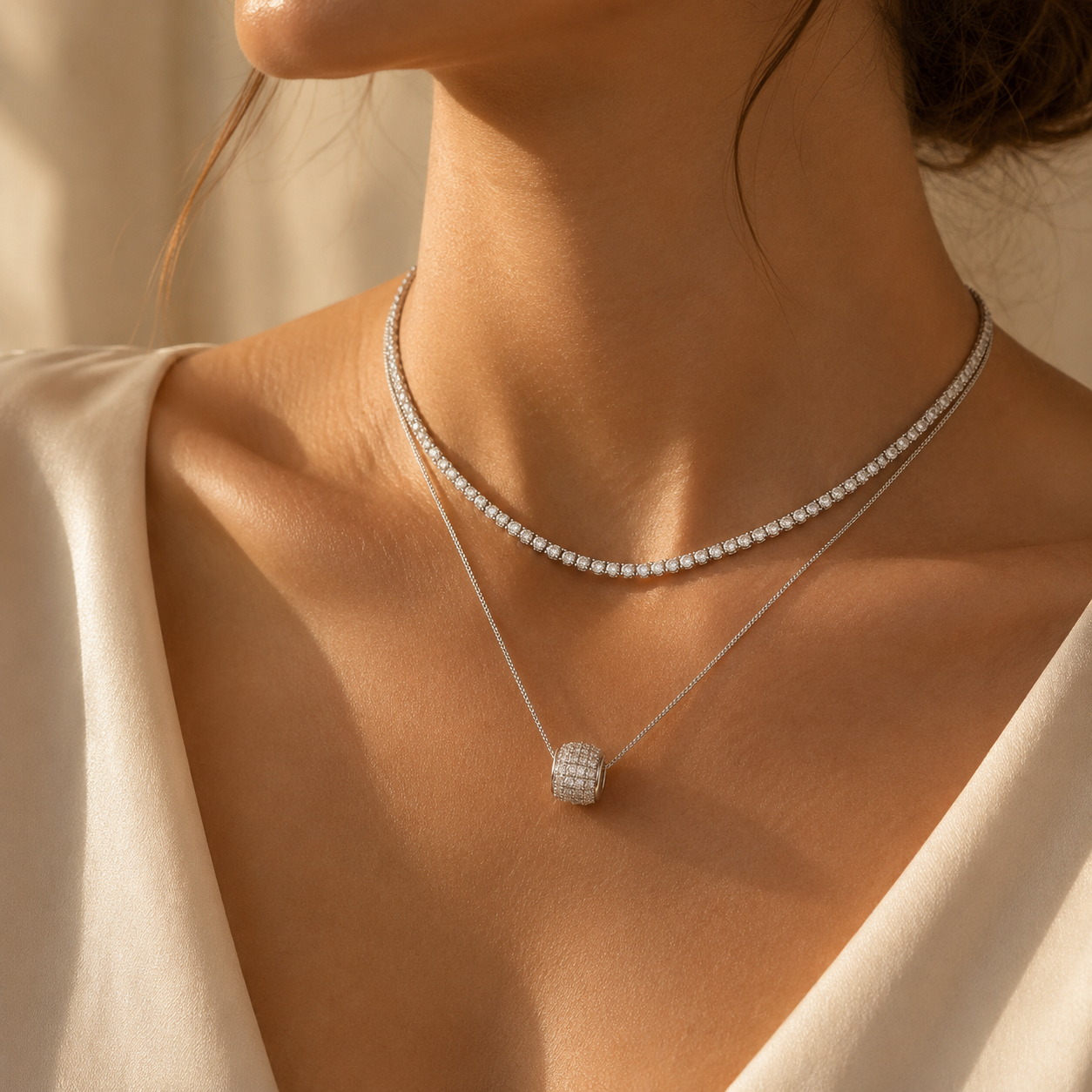 Timeless Double Layer Necklace Set + Complimentary Blossom Necklace