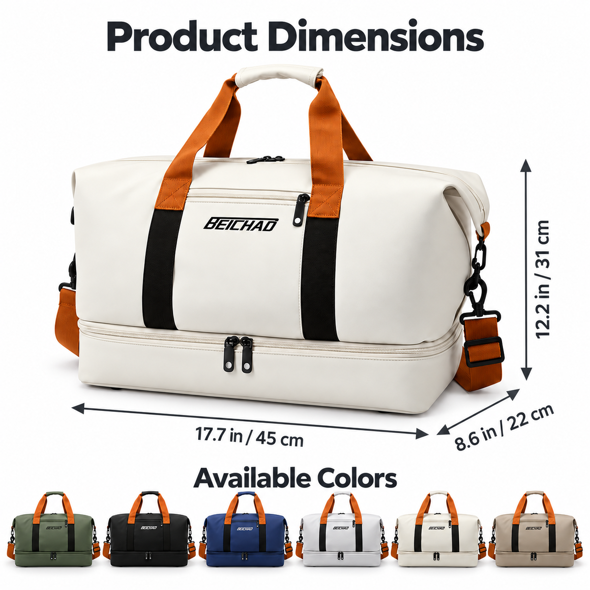 Aurea Weekender Travel Bag with Shoe Compartment