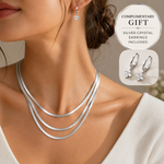 Elizabeth Gold Herringbone Necklace + Complimentary Earrings