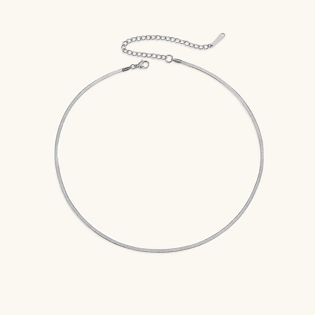 Elizabeth Gold Herringbone Necklace + Complimentary Earrings