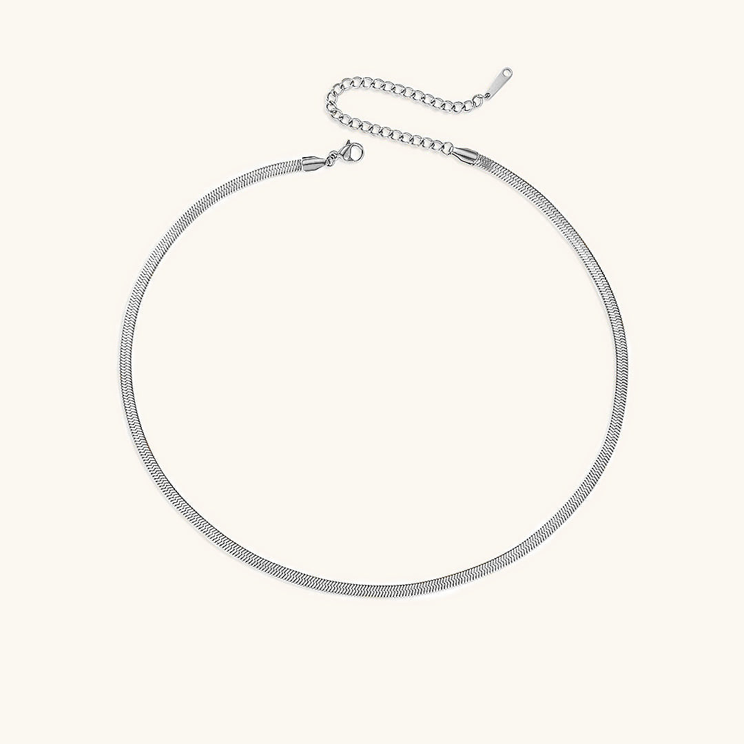 Elizabeth Gold Herringbone Necklace + Complimentary Earrings