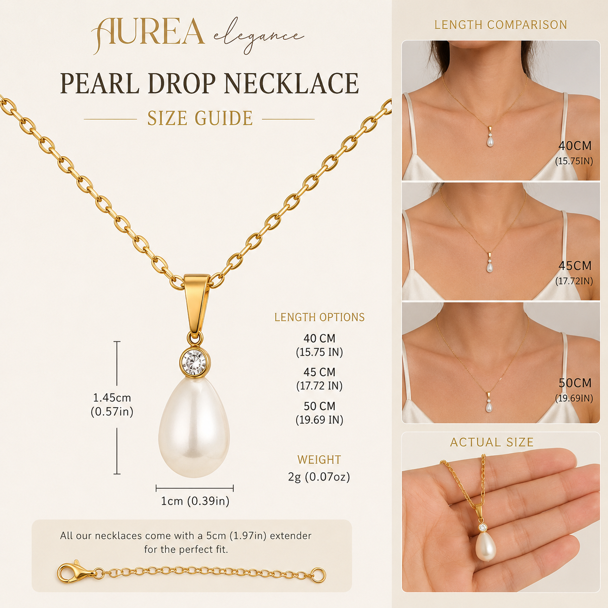 Water Drop Pearl Necklace & Earrings