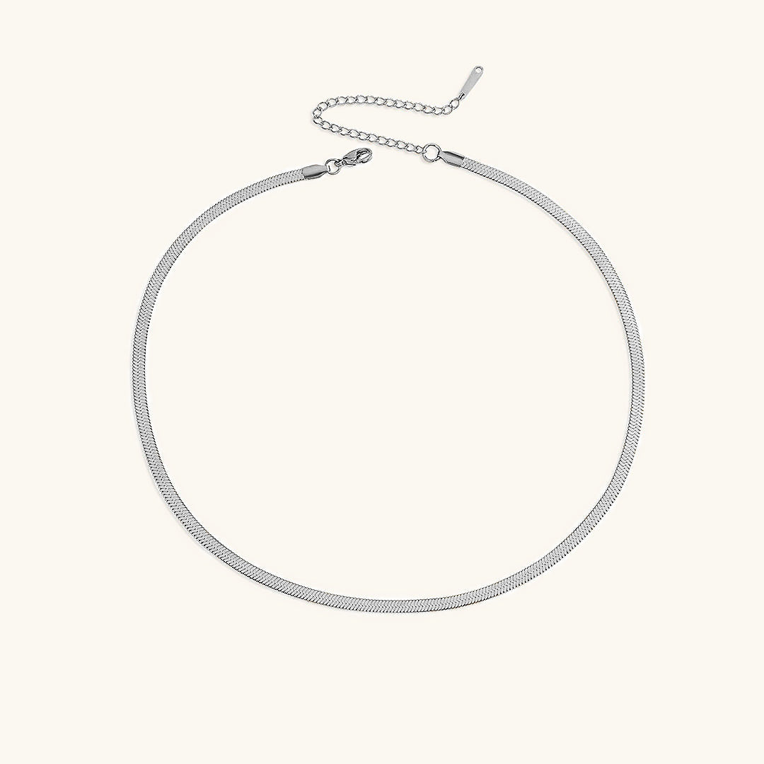 Elizabeth Gold Herringbone Necklace + Complimentary Earrings