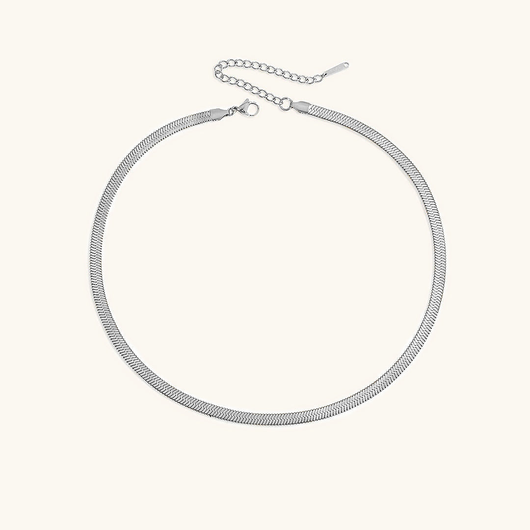 Elizabeth Gold Herringbone Necklace + Complimentary Earrings