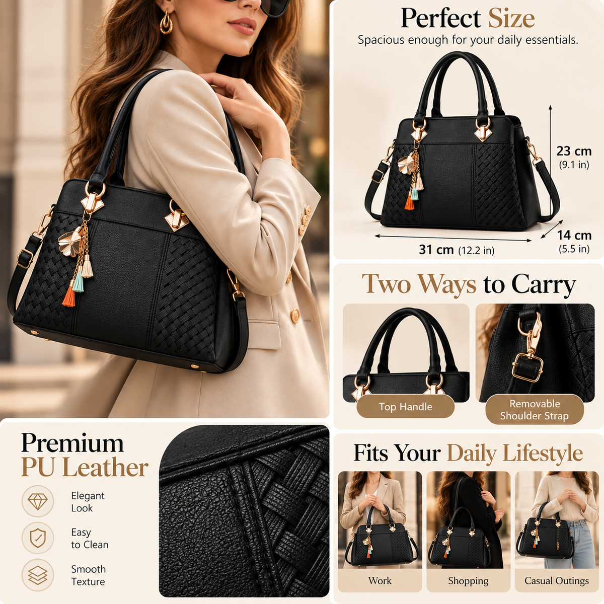 Eleanor Elegant Shoulder Bag – Women’s Everyday Handbag