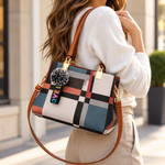 Sophia Elegant Checkered Handbag – Shoulder & Crossbody Bag
