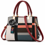 Sophia Elegant Checkered Handbag – Shoulder & Crossbody Bag