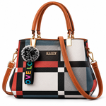 Sophia Elegant Checkered Handbag – Shoulder & Crossbody Bag