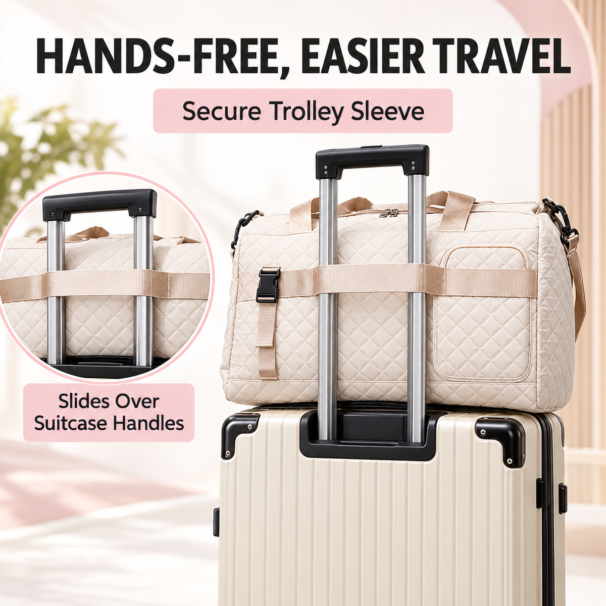 Aurea Quilted Weekender Travel Bag