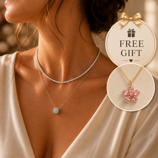 Timeless Double Layer Necklace Set + Complimentary Blossom Necklace