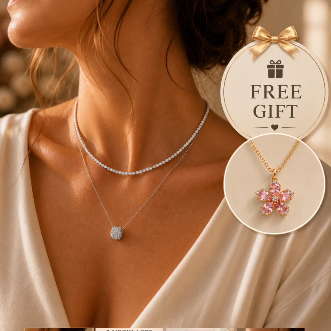 Timeless Double Layer Necklace Set + Complimentary Blossom Necklace