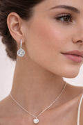 Round Cut Moissanite Drop Earrings