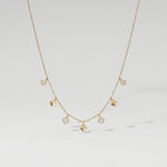 Amelia Crystal Flower Gold Necklace