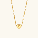 Heart Initial Gold Necklace