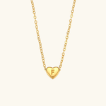 Heart Initial Gold Necklace