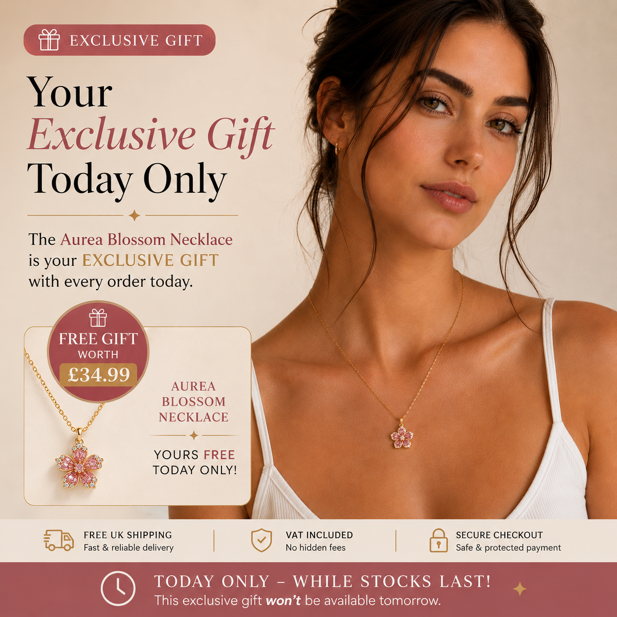 Timeless Double Layer Necklace Set + Complimentary Blossom Necklace