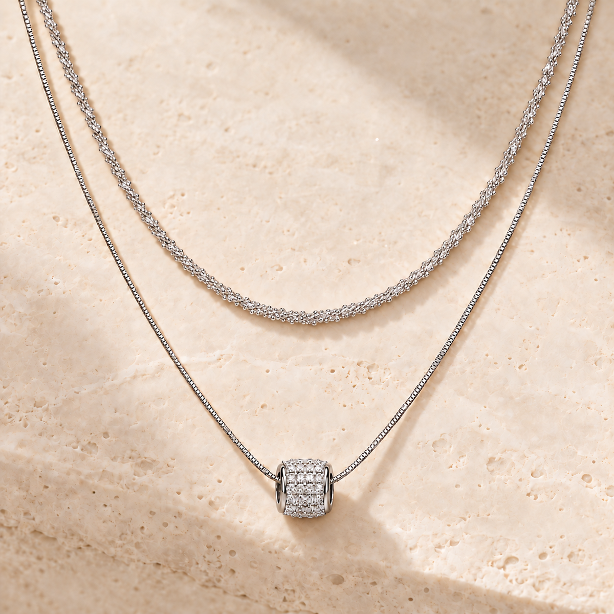 Timeless Double Layer Necklace Set