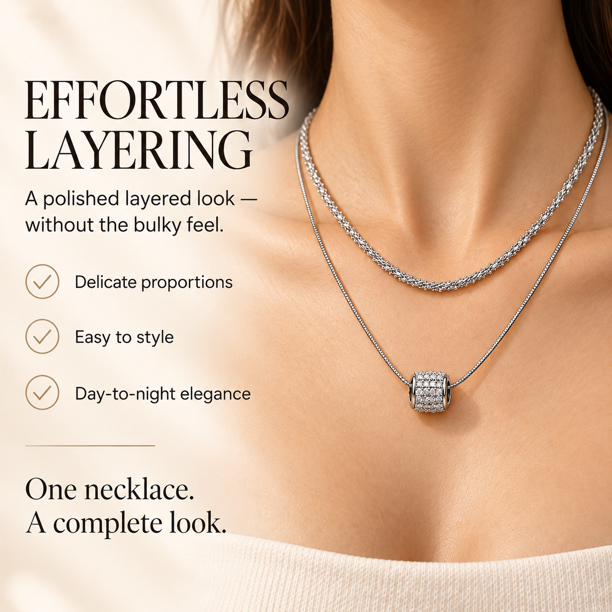 Timeless Double Layer Necklace Set