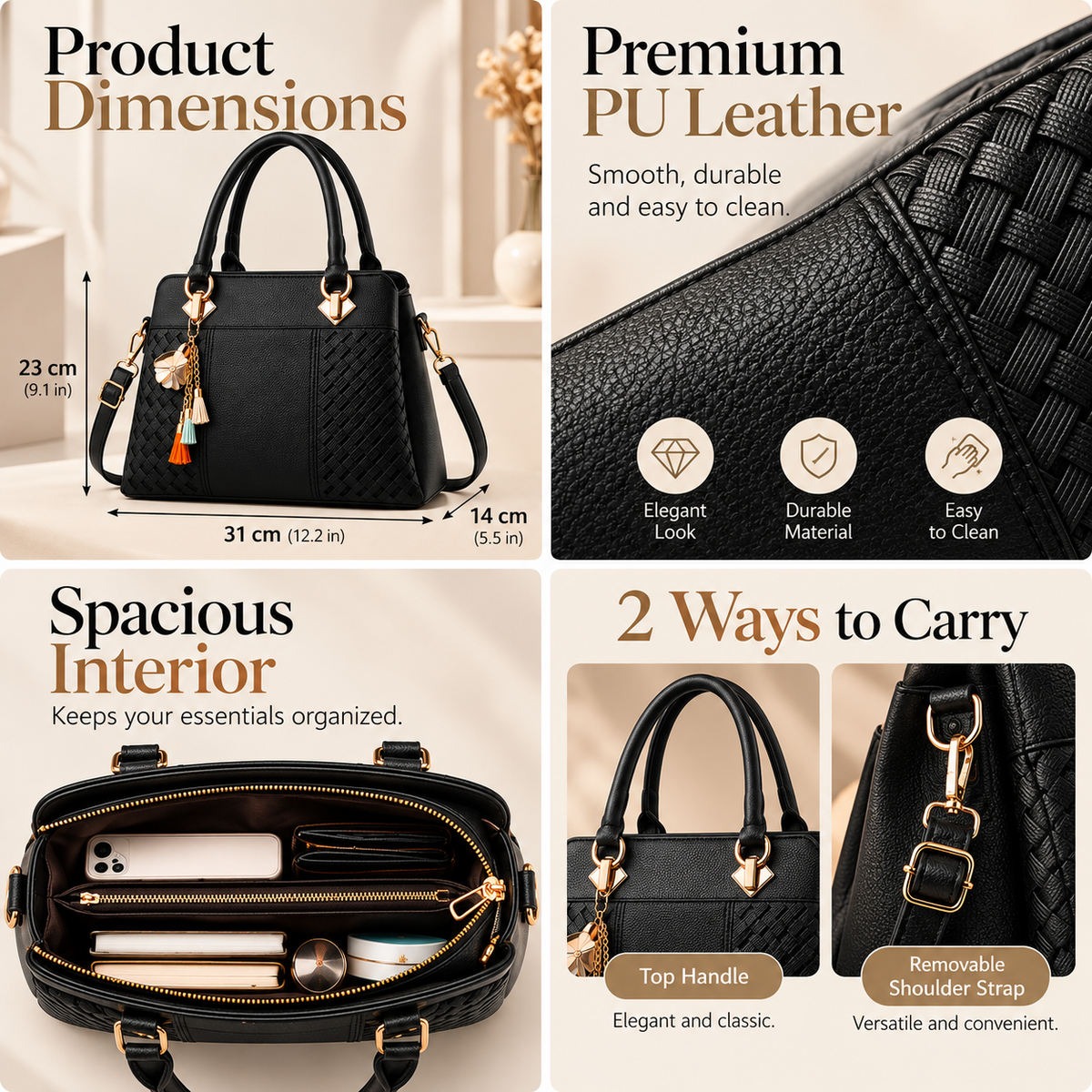 Eleanor Elegant Shoulder Bag – Women’s Everyday Handbag