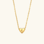 Heart Initial Gold Necklace