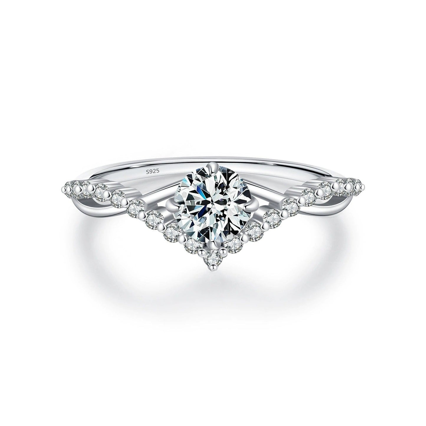 Vivienne Crystal Silver Ring