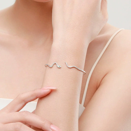 Liana Crystal Snake Bangle