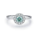 Ariana Crystal Blue Silver Ring