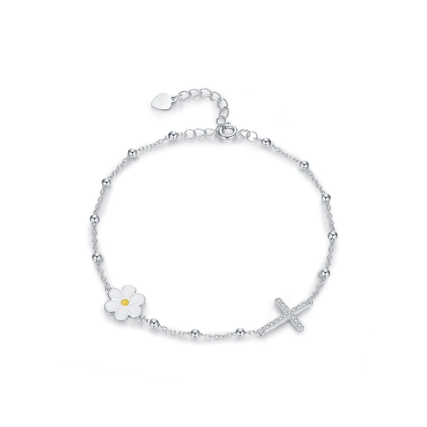 Elise Marguerite Croix Bracelet