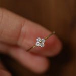Mia Crystal Clover Ring