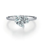 Luna Dual Pear Silver Ring