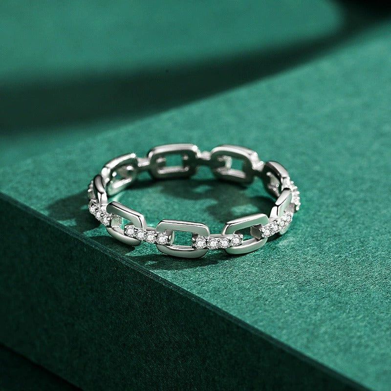 Ava Link Silver Ring