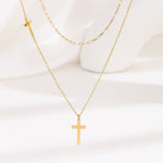 Divina Cross Layer Necklace