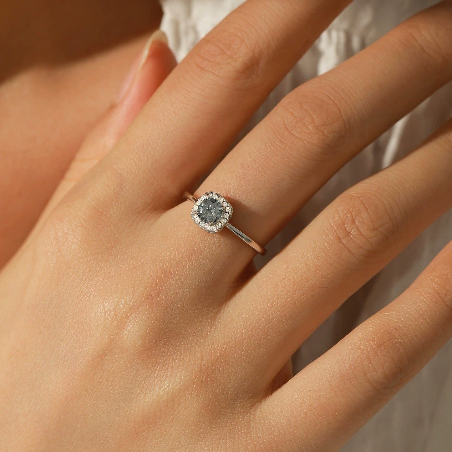 Isabelle Halo Silver Ring
