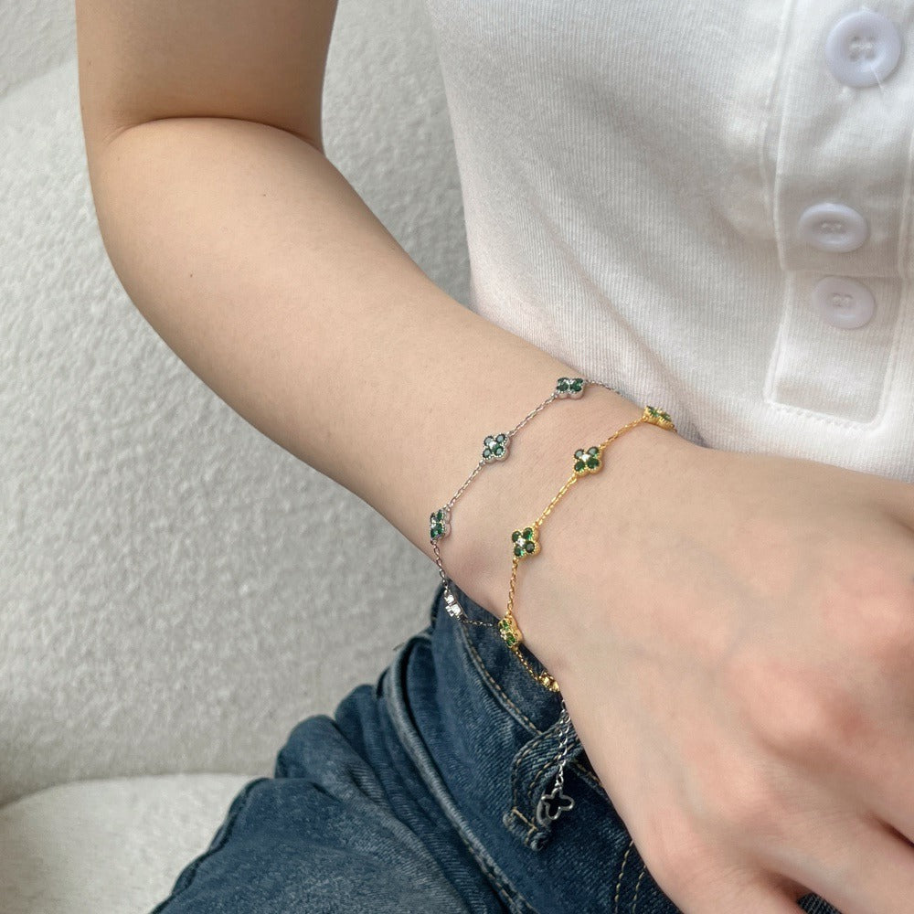 Aurélie Clover Crystal Bracelet