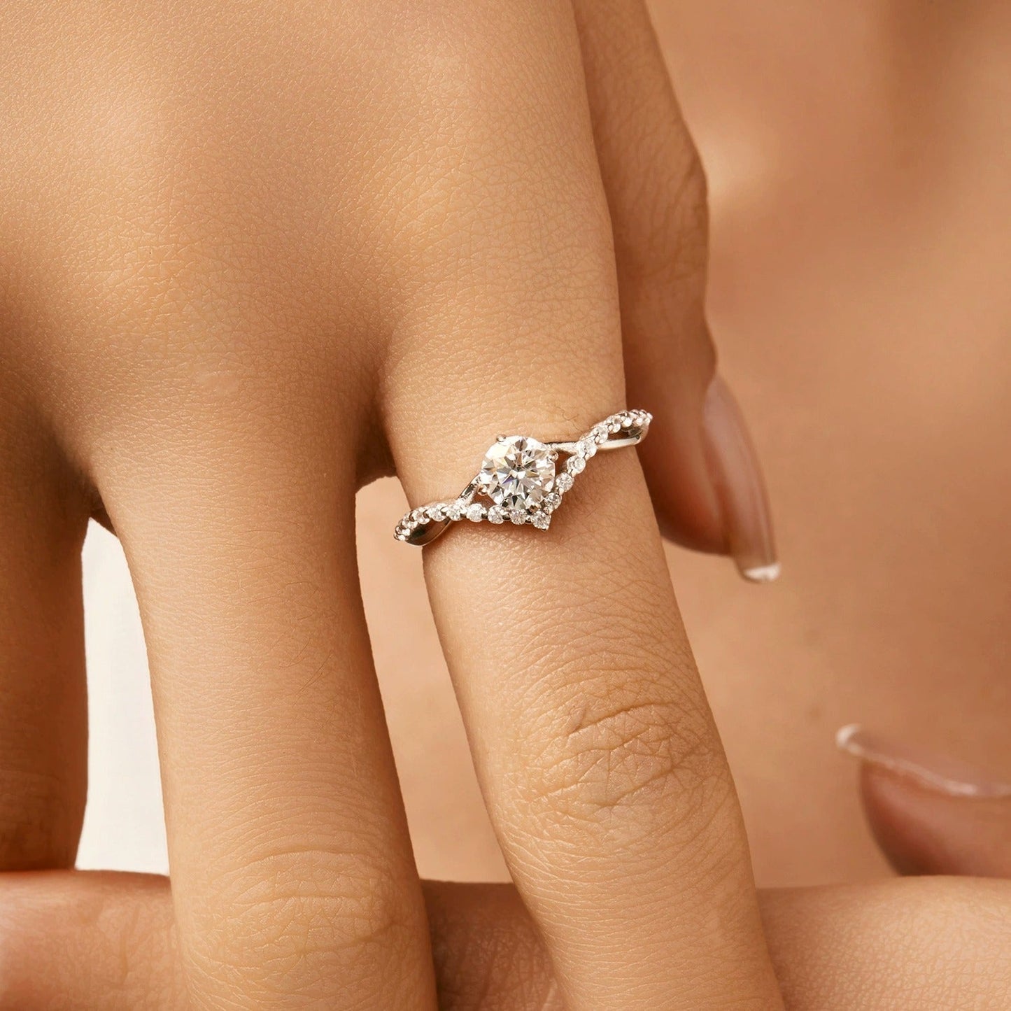 Vivienne Crystal Silver Ring