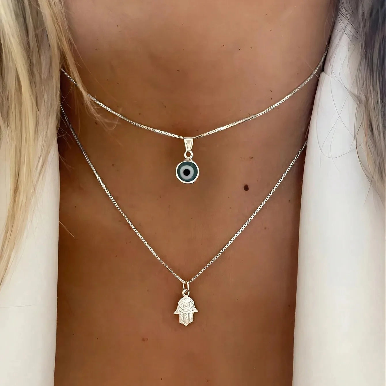 Evil Eye & Hamsa Energy Necklace