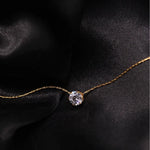 Minimalist Gold Plated Zircon Necklace – Free Shipping and VAT included