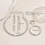 Elegant Jewellery Set with Choker necklace, earrings, bracelet and ring