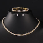 Elegant Water Drop Necklace, Earrings & Bracelet Set Multiple Colour Options