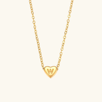 Heart Initial Gold Necklace