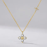 Mia Double Clover Crystal Necklace