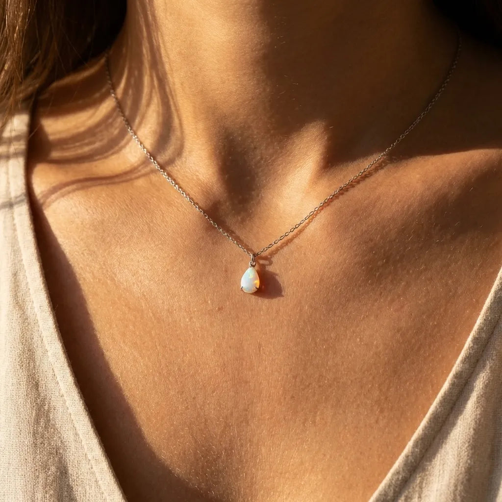 Sophie Opal Drop Necklace