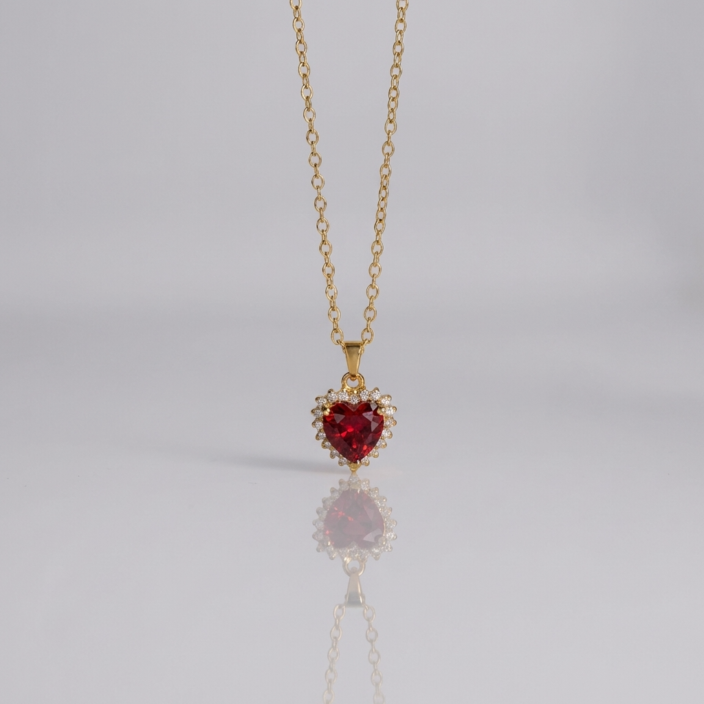 Colette Pave Heart Necklace