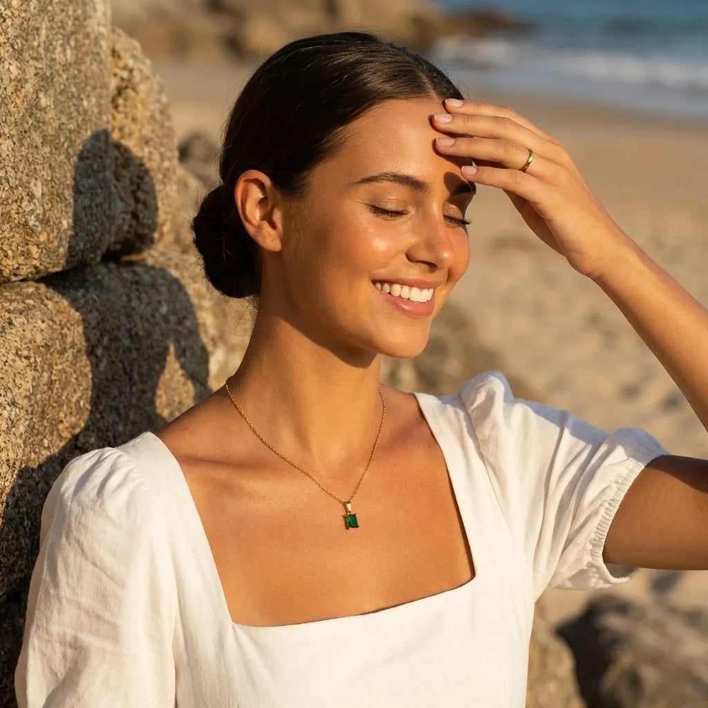 Jasmine Green Necklace