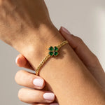 Emerald Clover Bracelet