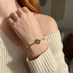 Emerald Clover Bracelet